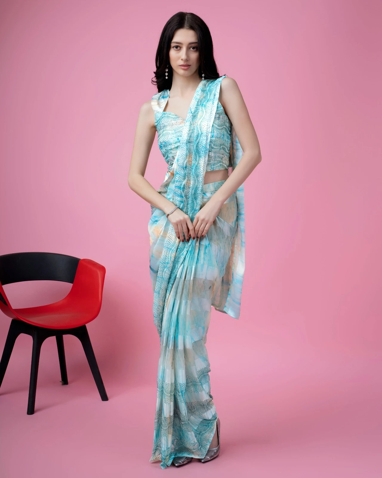 Amoha 10810 Satin Silk Wholesale Readymade Sarees Catalog — Wholesale Sarees, AMOHA wholesale from Surat - Gallery Image 3